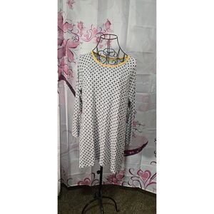 Matilda Jane Believe Starstruck‎ Tunic Top Gray Yellow Women Size Large